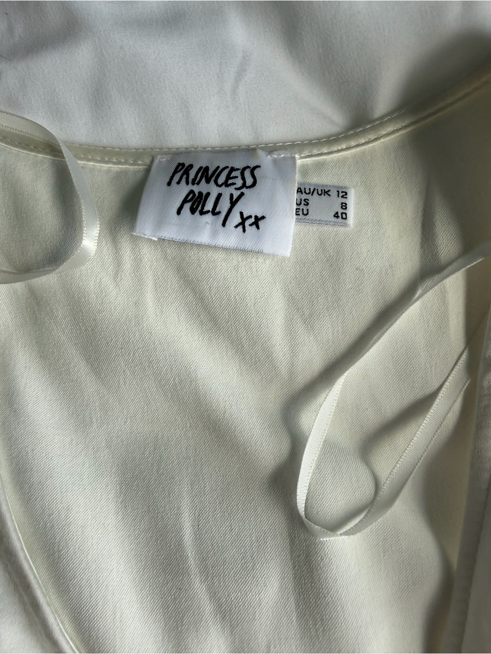 Women’s White Wrap Mini Dress - Picture 4 of 5